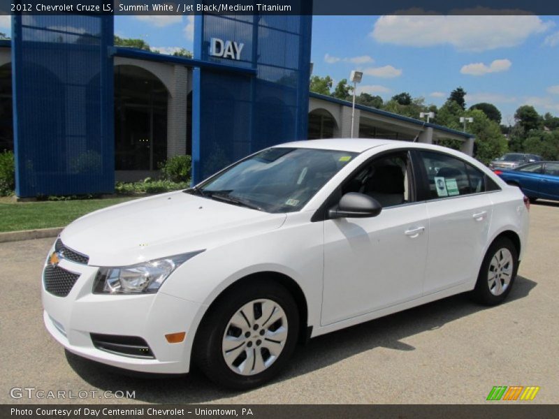 Summit White / Jet Black/Medium Titanium 2012 Chevrolet Cruze LS