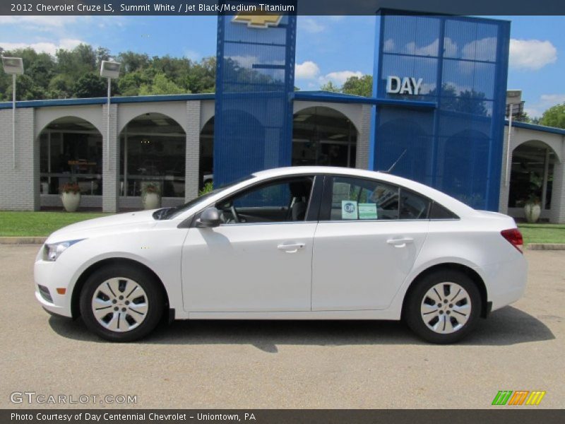 Summit White / Jet Black/Medium Titanium 2012 Chevrolet Cruze LS