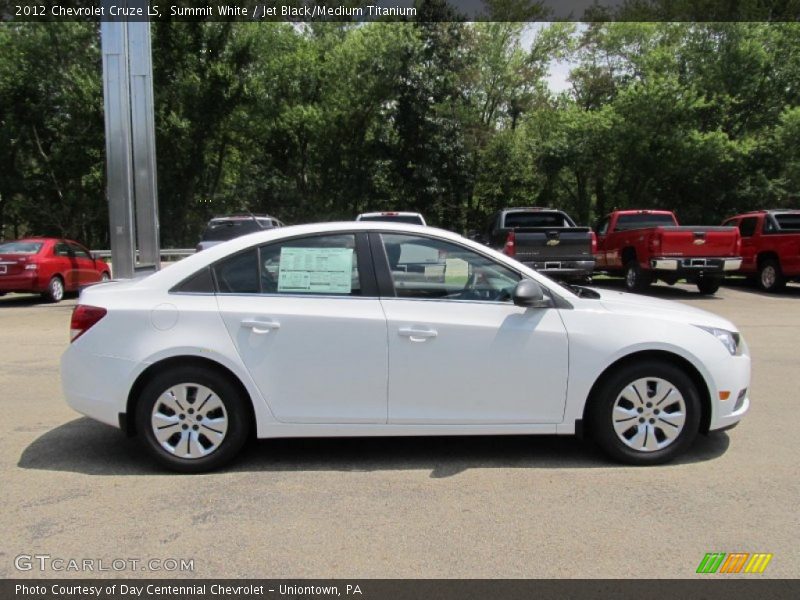 Summit White / Jet Black/Medium Titanium 2012 Chevrolet Cruze LS
