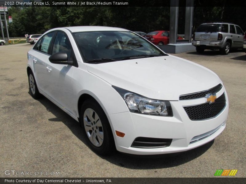 Summit White / Jet Black/Medium Titanium 2012 Chevrolet Cruze LS