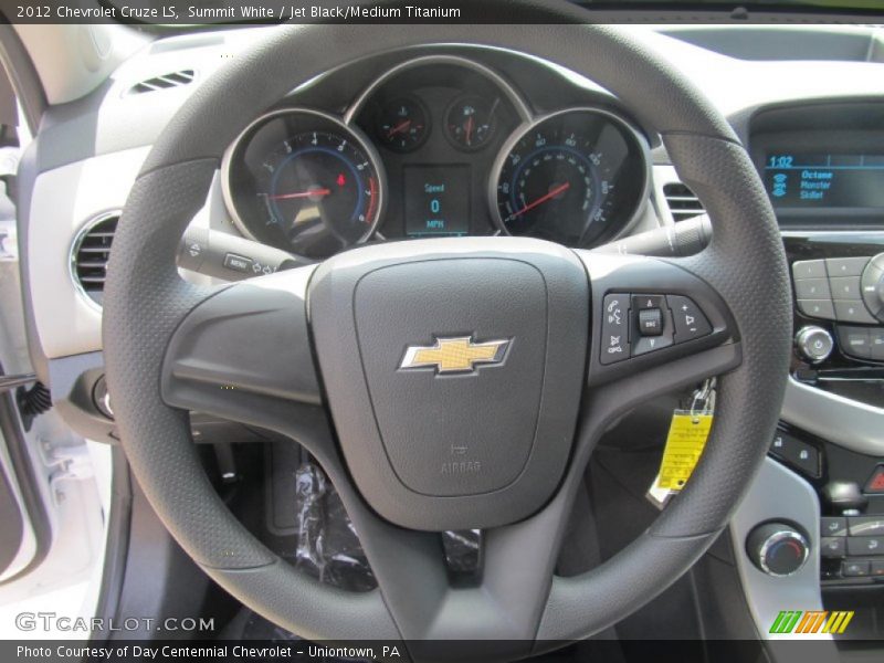 Summit White / Jet Black/Medium Titanium 2012 Chevrolet Cruze LS