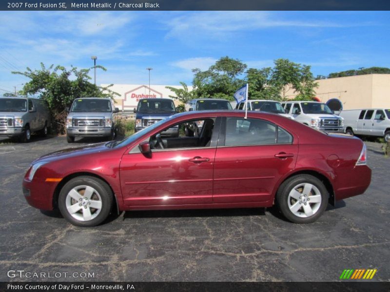 Merlot Metallic / Charcoal Black 2007 Ford Fusion SE