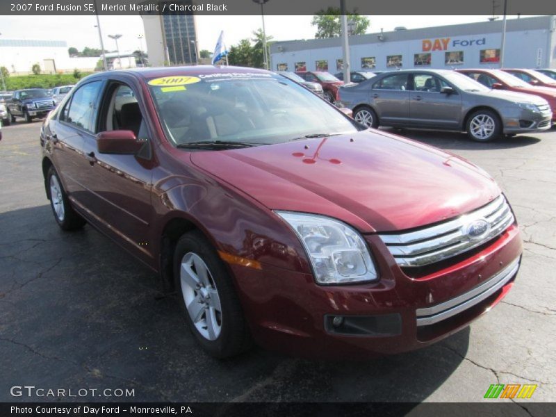 Merlot Metallic / Charcoal Black 2007 Ford Fusion SE