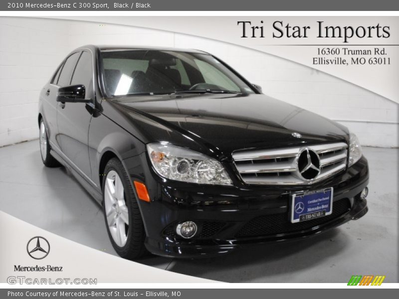 Black / Black 2010 Mercedes-Benz C 300 Sport