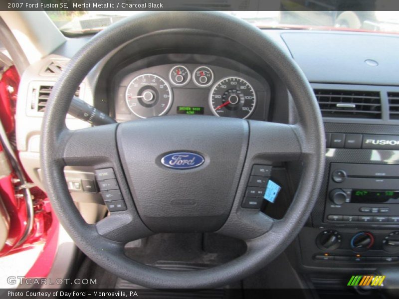 Merlot Metallic / Charcoal Black 2007 Ford Fusion SE