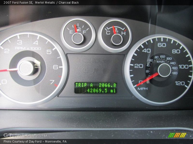 Merlot Metallic / Charcoal Black 2007 Ford Fusion SE