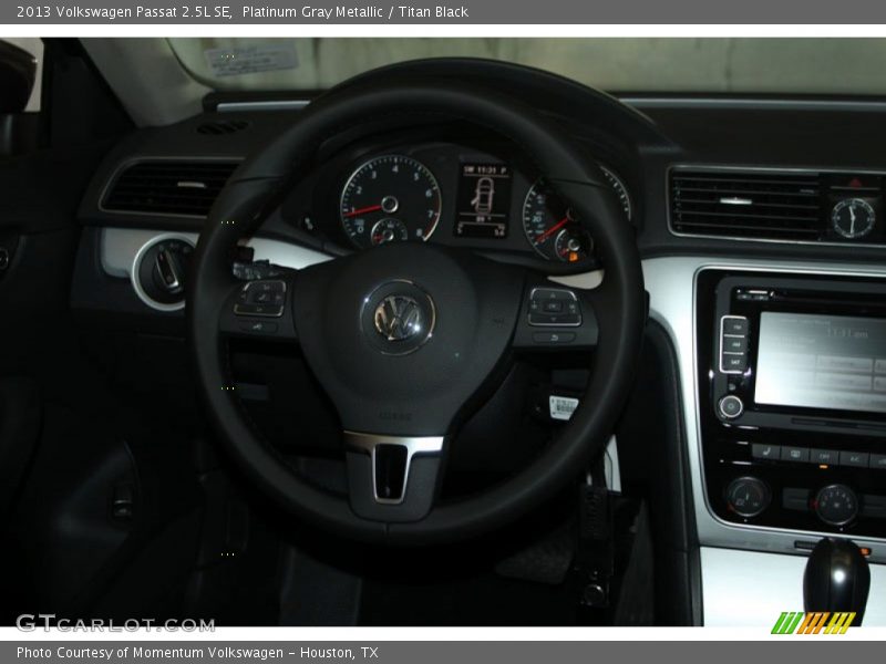 Platinum Gray Metallic / Titan Black 2013 Volkswagen Passat 2.5L SE
