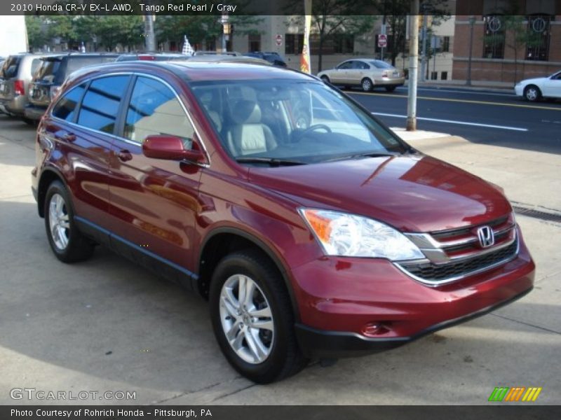 Tango Red Pearl / Gray 2010 Honda CR-V EX-L AWD