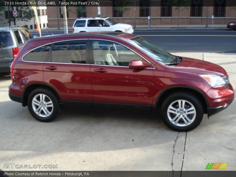 Tango Red Pearl / Gray 2010 Honda CR-V EX-L AWD