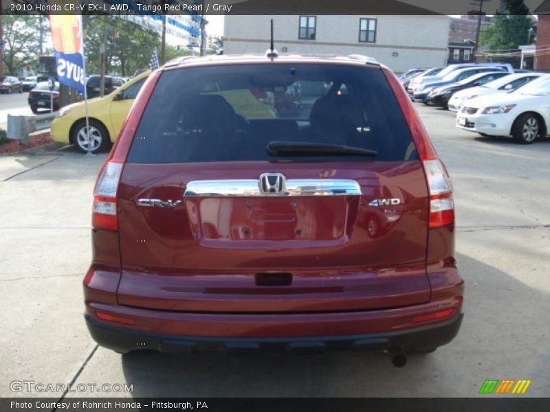 Tango Red Pearl / Gray 2010 Honda CR-V EX-L AWD