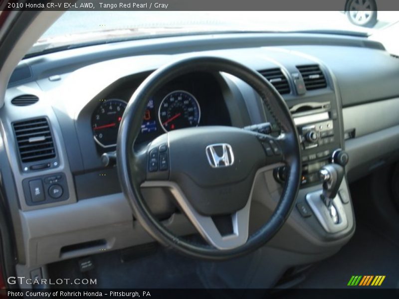 Tango Red Pearl / Gray 2010 Honda CR-V EX-L AWD