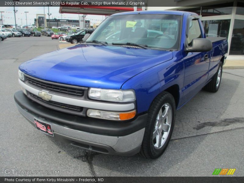 Indigo Blue Metallic / Graphite 2001 Chevrolet Silverado 1500 LS Regular Cab