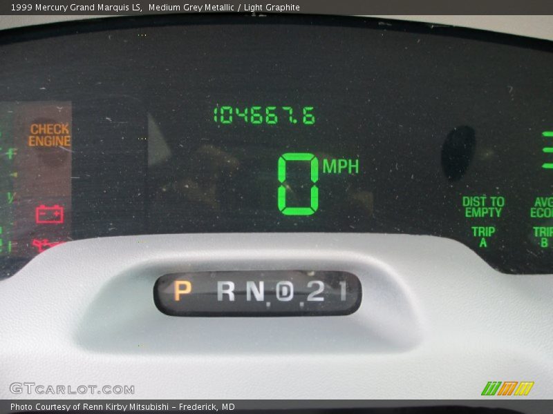 Medium Grey Metallic / Light Graphite 1999 Mercury Grand Marquis LS