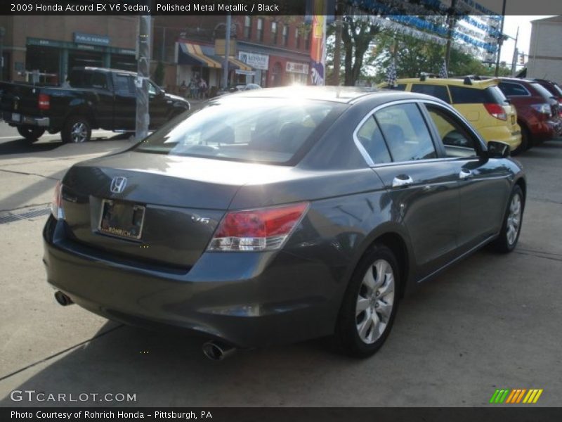 Polished Metal Metallic / Black 2009 Honda Accord EX V6 Sedan