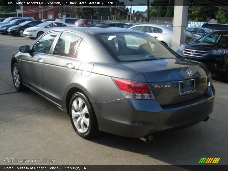 Polished Metal Metallic / Black 2009 Honda Accord EX V6 Sedan