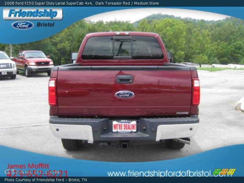 Dark Toreador Red / Medium Stone 2008 Ford F250 Super Duty Lariat SuperCab 4x4