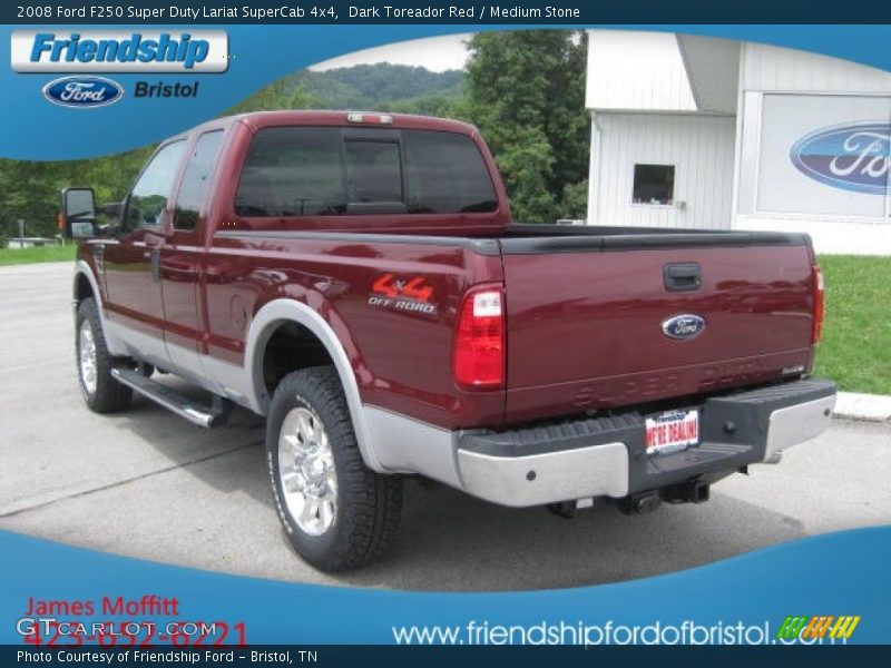 Dark Toreador Red / Medium Stone 2008 Ford F250 Super Duty Lariat SuperCab 4x4