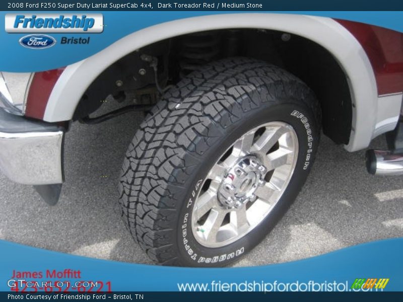 Dark Toreador Red / Medium Stone 2008 Ford F250 Super Duty Lariat SuperCab 4x4