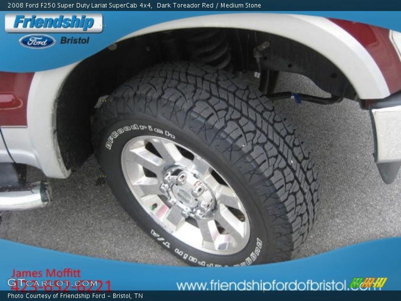 Dark Toreador Red / Medium Stone 2008 Ford F250 Super Duty Lariat SuperCab 4x4