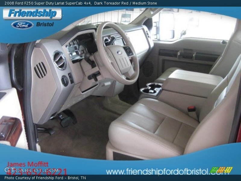 Dark Toreador Red / Medium Stone 2008 Ford F250 Super Duty Lariat SuperCab 4x4