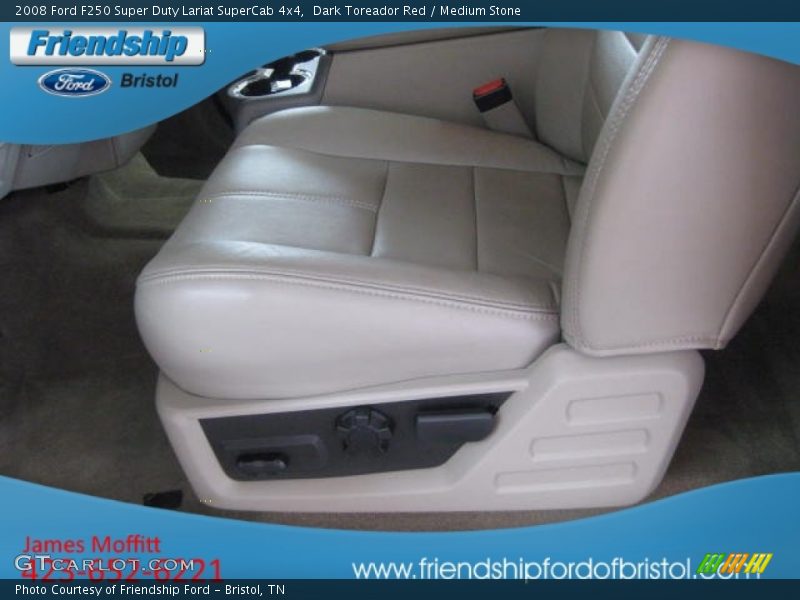 Dark Toreador Red / Medium Stone 2008 Ford F250 Super Duty Lariat SuperCab 4x4
