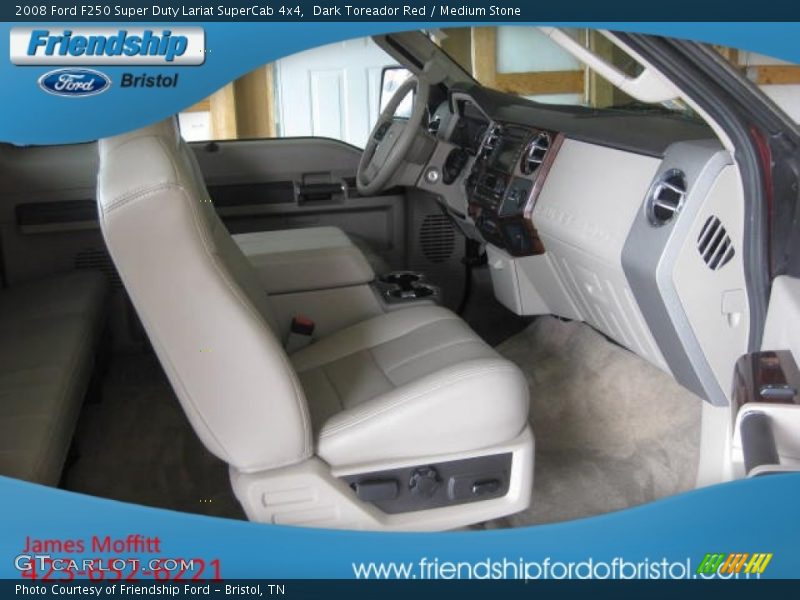 Dark Toreador Red / Medium Stone 2008 Ford F250 Super Duty Lariat SuperCab 4x4