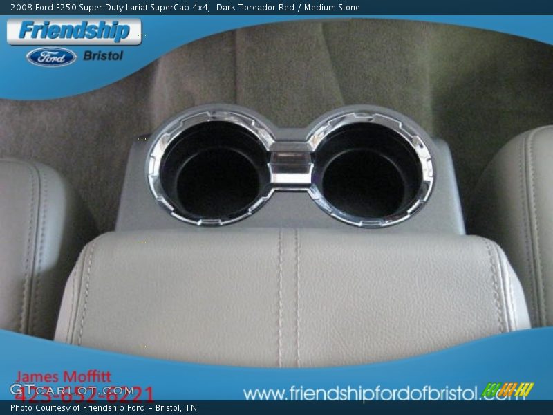 Dark Toreador Red / Medium Stone 2008 Ford F250 Super Duty Lariat SuperCab 4x4