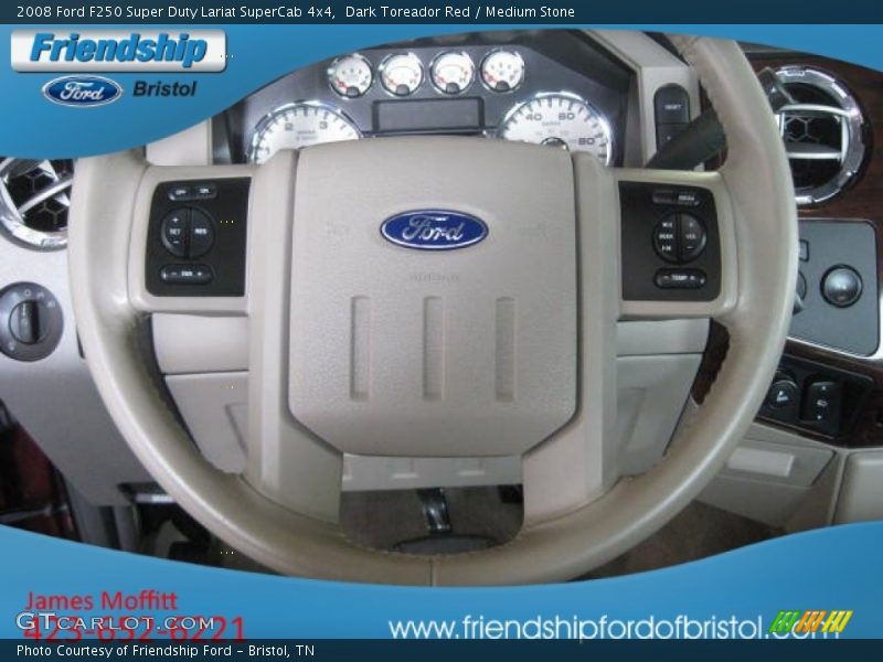 Dark Toreador Red / Medium Stone 2008 Ford F250 Super Duty Lariat SuperCab 4x4