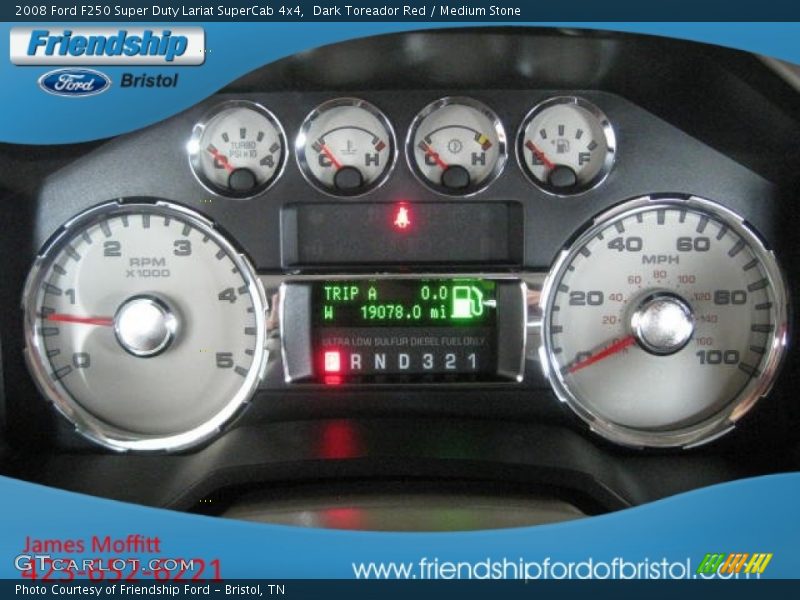 Dark Toreador Red / Medium Stone 2008 Ford F250 Super Duty Lariat SuperCab 4x4