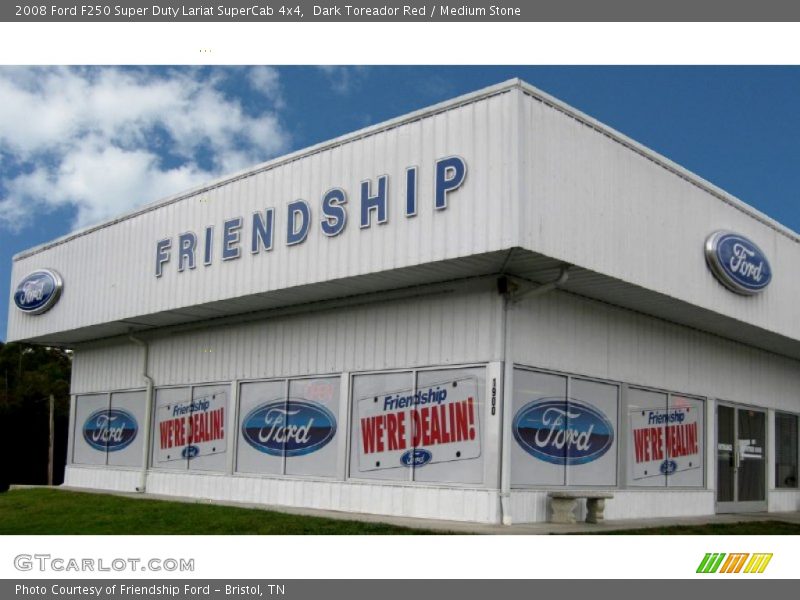 Dark Toreador Red / Medium Stone 2008 Ford F250 Super Duty Lariat SuperCab 4x4