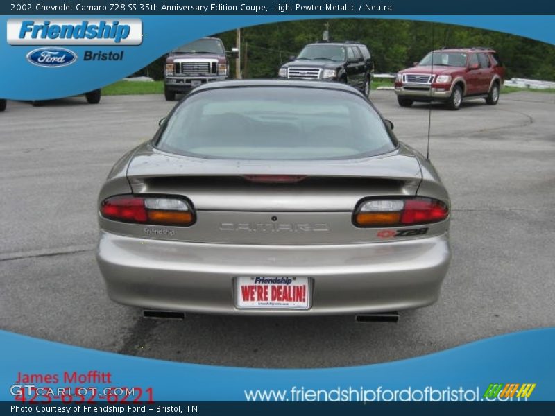 Light Pewter Metallic / Neutral 2002 Chevrolet Camaro Z28 SS 35th Anniversary Edition Coupe