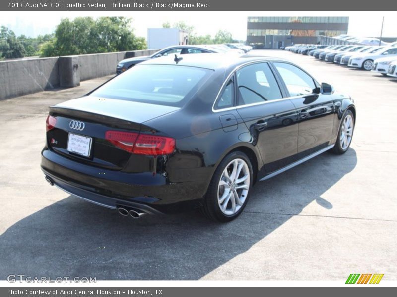 Brilliant Black / Black/Magma Red 2013 Audi S4 3.0T quattro Sedan