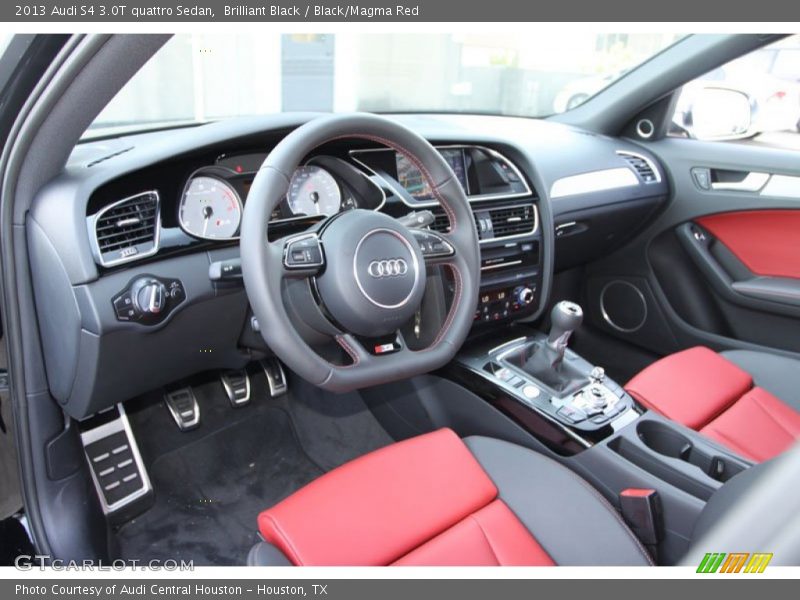 Black/Magma Red Interior - 2013 S4 3.0T quattro Sedan 
