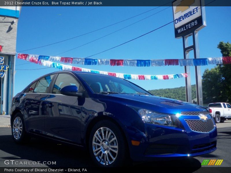 Blue Topaz Metallic / Jet Black 2012 Chevrolet Cruze Eco