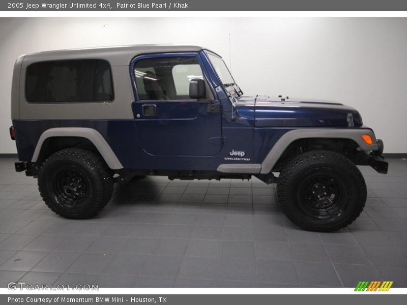 Patriot Blue Pearl / Khaki 2005 Jeep Wrangler Unlimited 4x4