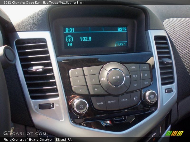 Blue Topaz Metallic / Jet Black 2012 Chevrolet Cruze Eco