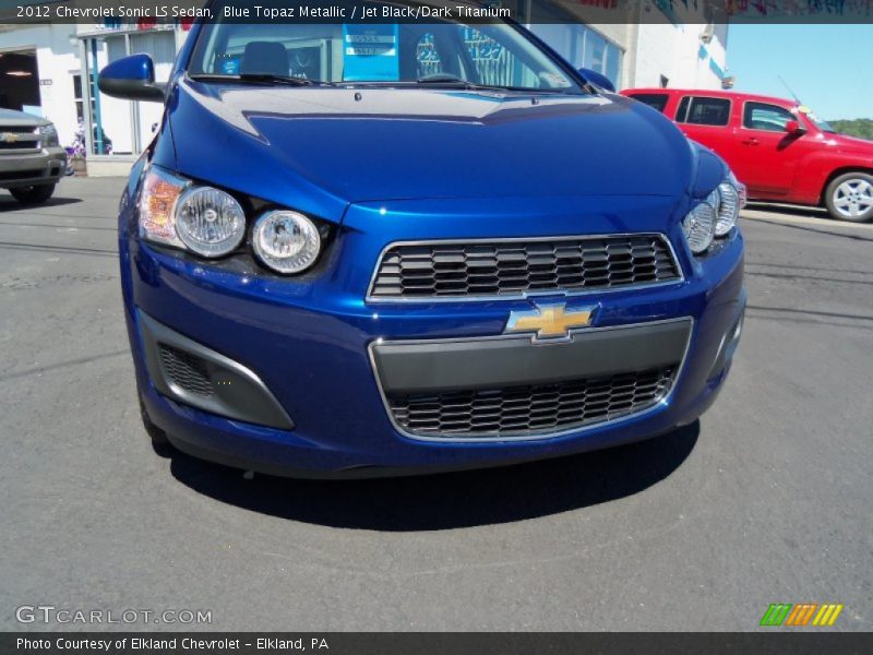 Blue Topaz Metallic / Jet Black/Dark Titanium 2012 Chevrolet Sonic LS Sedan