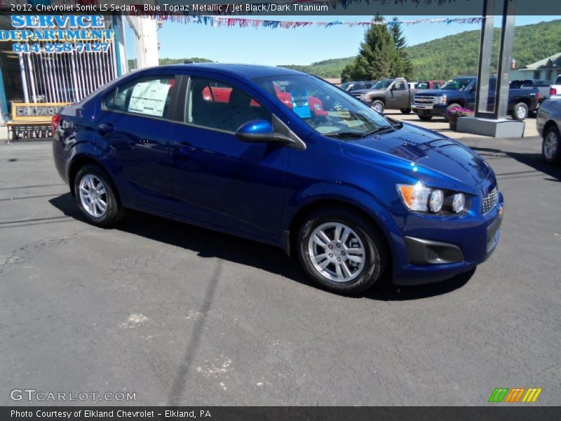 Blue Topaz Metallic / Jet Black/Dark Titanium 2012 Chevrolet Sonic LS Sedan