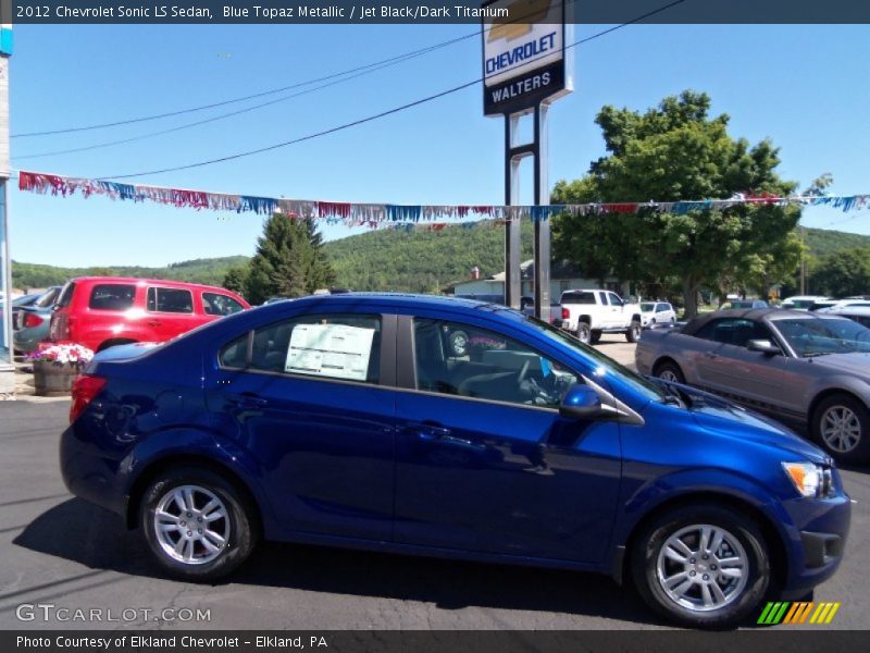 Blue Topaz Metallic / Jet Black/Dark Titanium 2012 Chevrolet Sonic LS Sedan