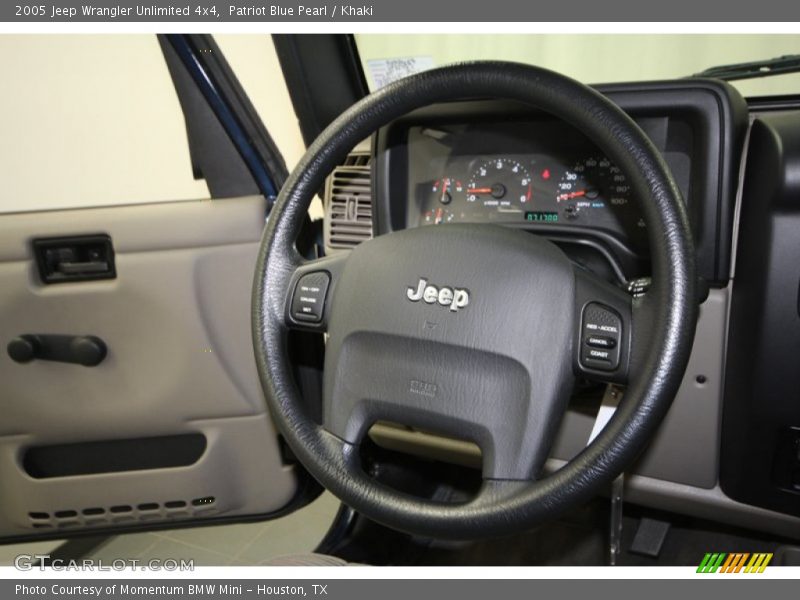 Patriot Blue Pearl / Khaki 2005 Jeep Wrangler Unlimited 4x4