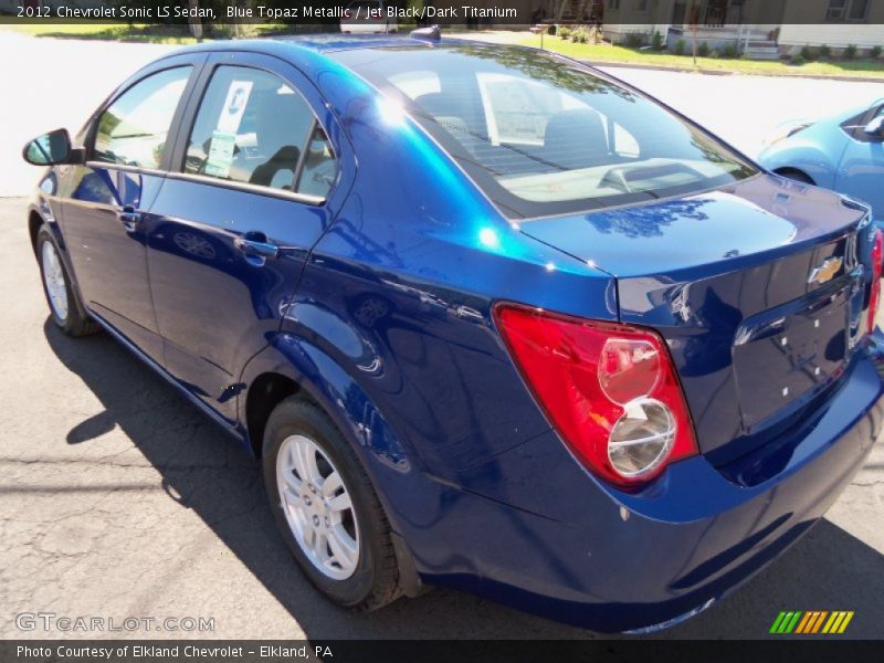 Blue Topaz Metallic / Jet Black/Dark Titanium 2012 Chevrolet Sonic LS Sedan