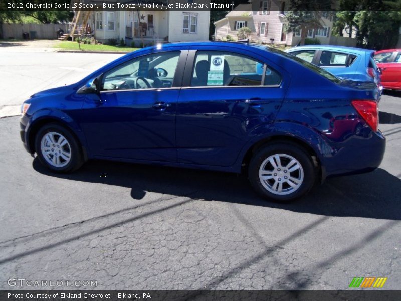 Blue Topaz Metallic / Jet Black/Dark Titanium 2012 Chevrolet Sonic LS Sedan