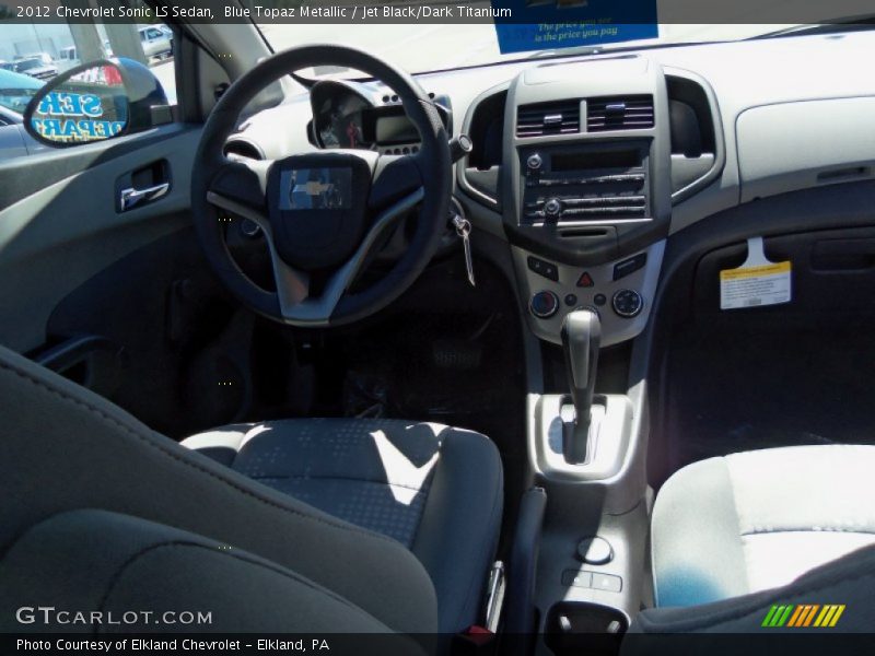 Blue Topaz Metallic / Jet Black/Dark Titanium 2012 Chevrolet Sonic LS Sedan