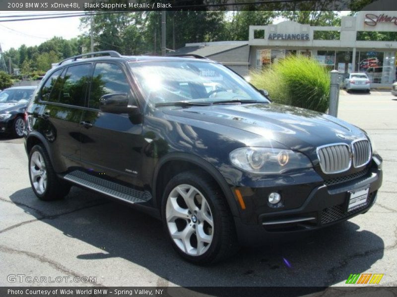 Black Sapphire Metallic / Black 2009 BMW X5 xDrive48i