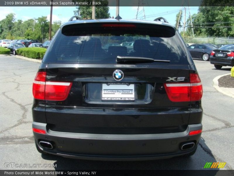 Black Sapphire Metallic / Black 2009 BMW X5 xDrive48i