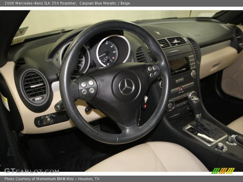 Caspian Blue Metallic / Beige 2006 Mercedes-Benz SLK 350 Roadster