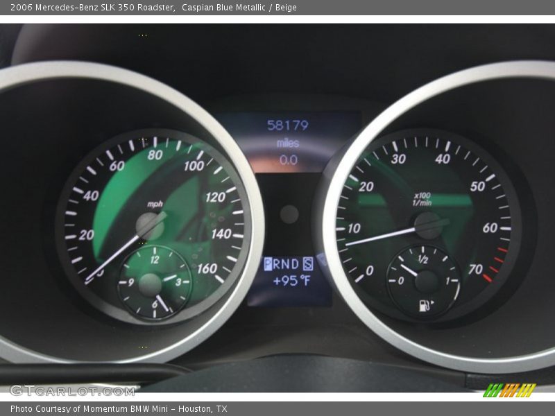 Caspian Blue Metallic / Beige 2006 Mercedes-Benz SLK 350 Roadster