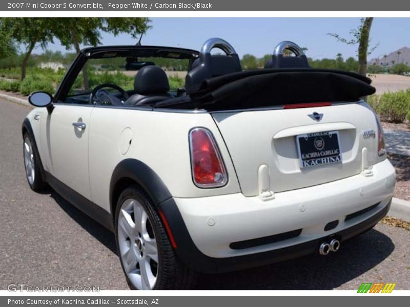 Pepper White / Carbon Black/Black 2007 Mini Cooper S Convertible