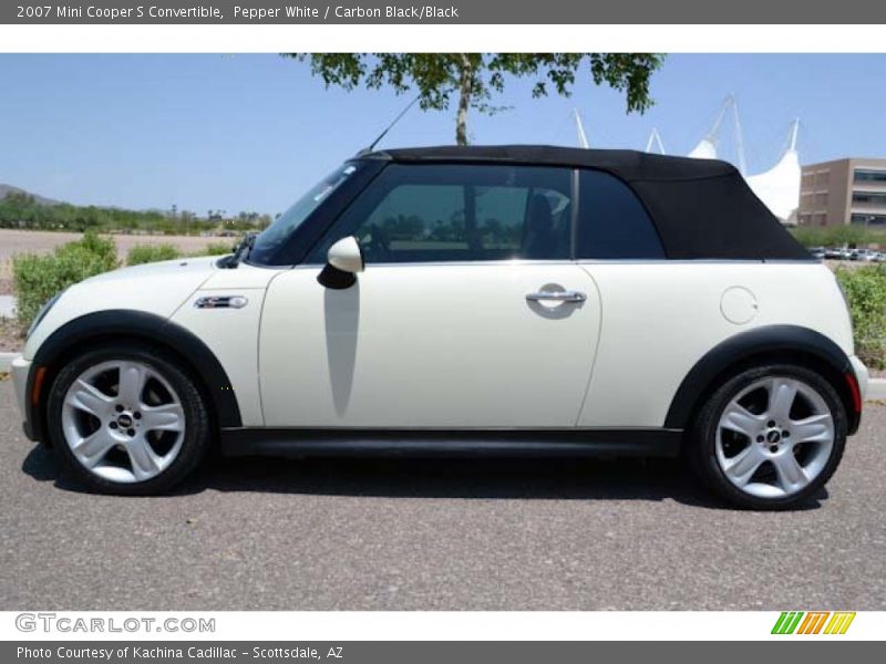 Pepper White / Carbon Black/Black 2007 Mini Cooper S Convertible