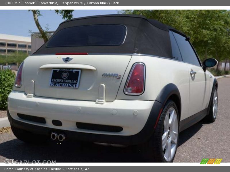 Pepper White / Carbon Black/Black 2007 Mini Cooper S Convertible